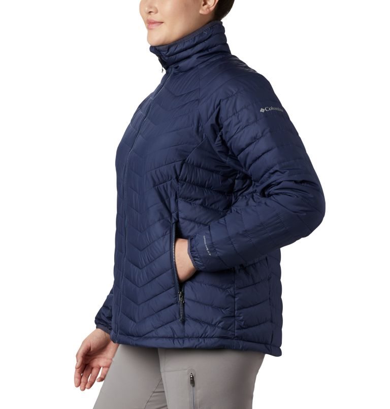 Women's Columbia Powder Lite Jackets Navy | Plus Size CA-D1A53